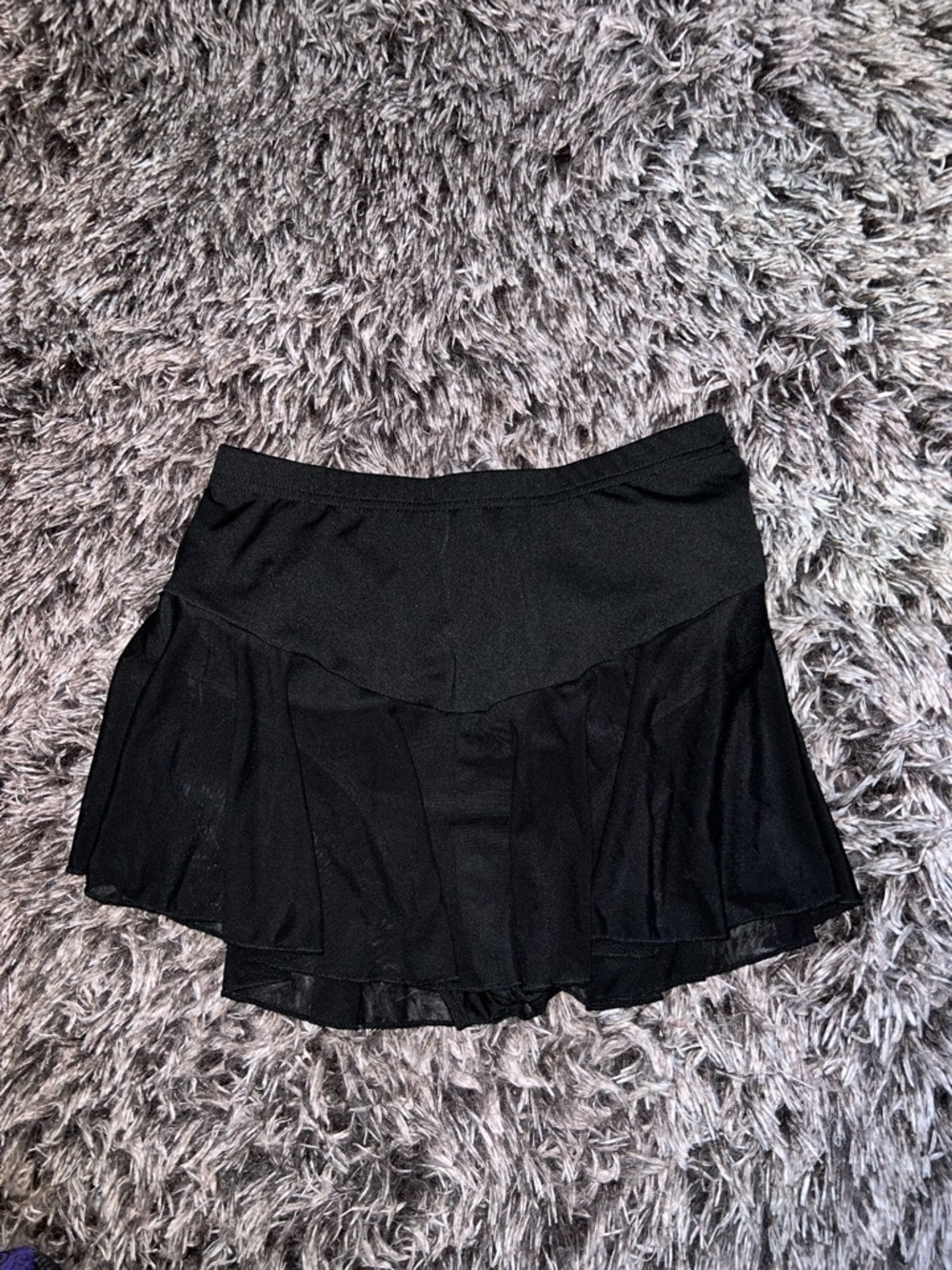 SHEIN Black Flared Mini Skirt